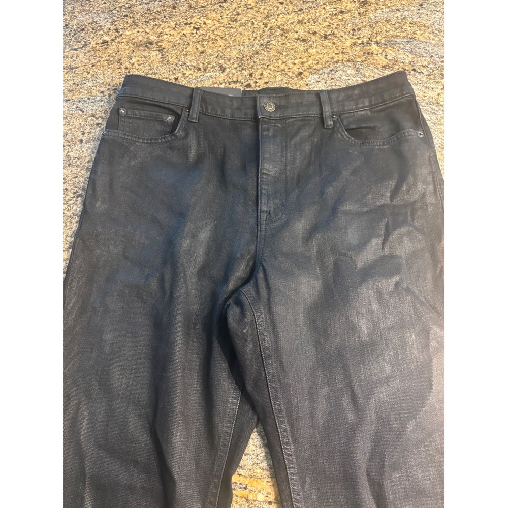 NWT Lauren Ralph Lauren High-Rise Skinny Ankle Jeans Lace-Up Black Wash Size 14‎